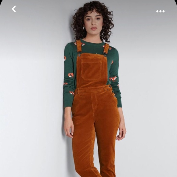 Modcloth Pants - ModCloth Fall Potluck Corduroy Overalls Vintage size small brown